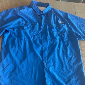 Columbia Bright Blue Outdoor Shirt